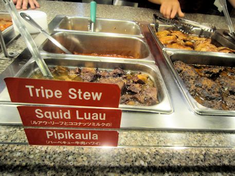 Tripe Stew, Squid Luau, Pipikaula