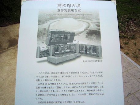 高松塚古墳の解体実験用石室
